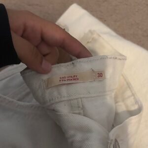 White Levi’s Dad Utility Pants
